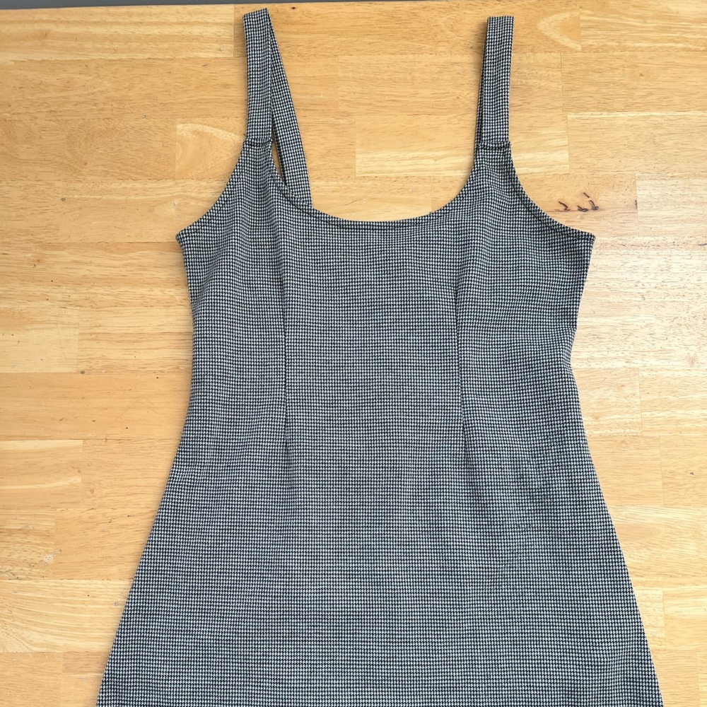 Picnic Print Grey Dress